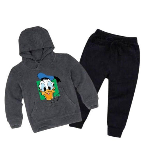 Kids Winter Printed Fleece Tracksuit | Donald Designs - The Storvia Designers