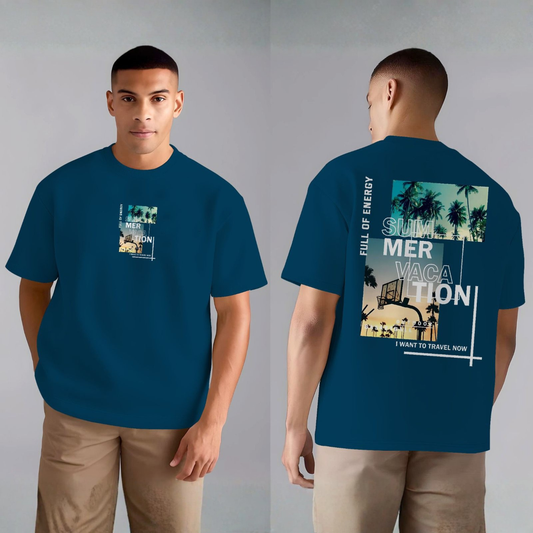 Drop Shoulder DTF Printed T-Shirt | Summer Collection