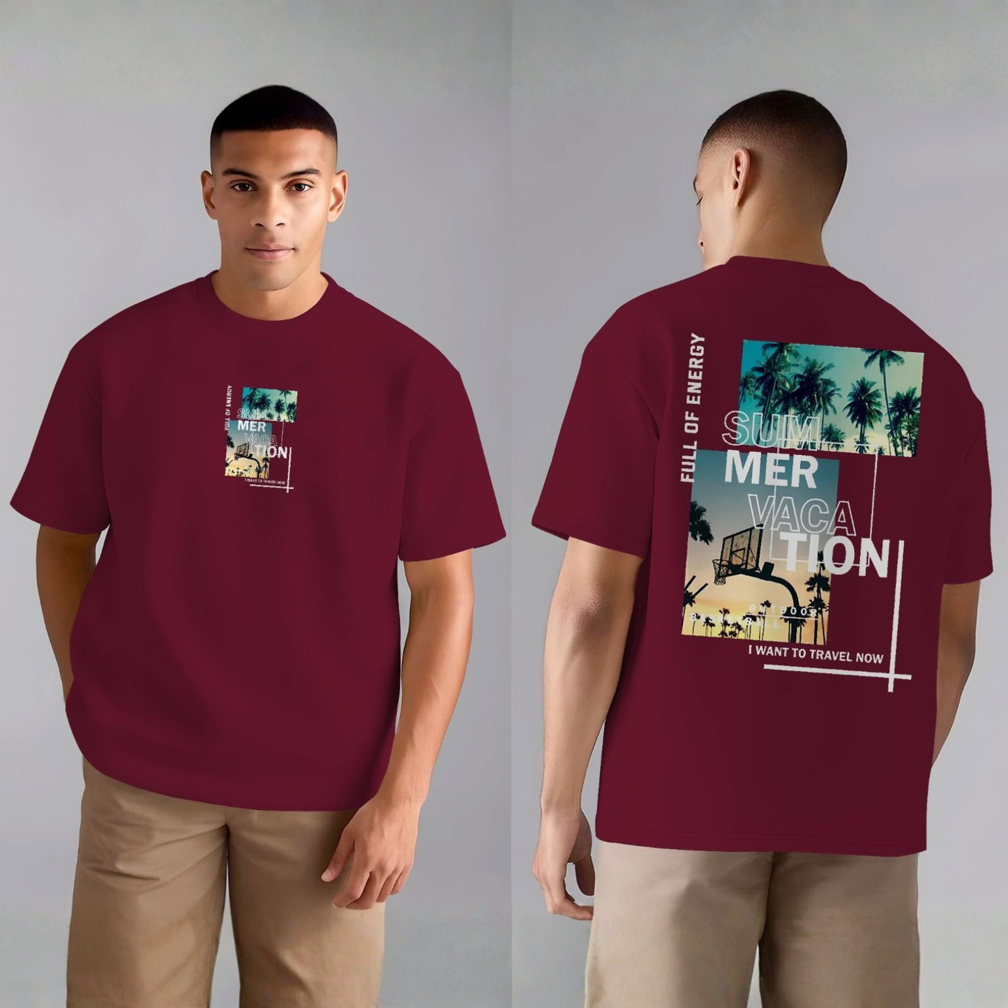 Drop Shoulder DTF Printed T-Shirt | Summer Collection