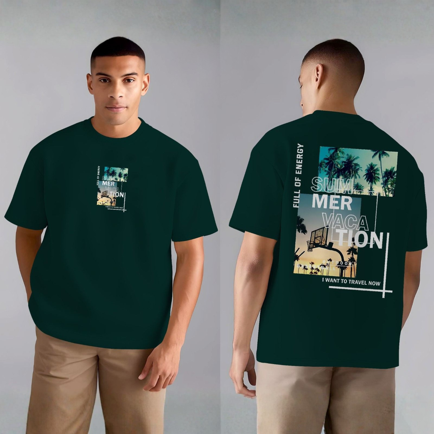 Drop Shoulder DTF Printed T-Shirt | Summer Collection