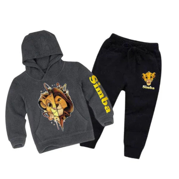 Kids Winter Printed Fleece Tracksuit | Simba Designs - The Storvia Designers