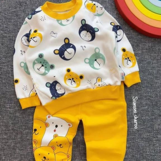 Kids Winter Hoodie Tracksuit – Happy Printed Design - The Storvia Designers