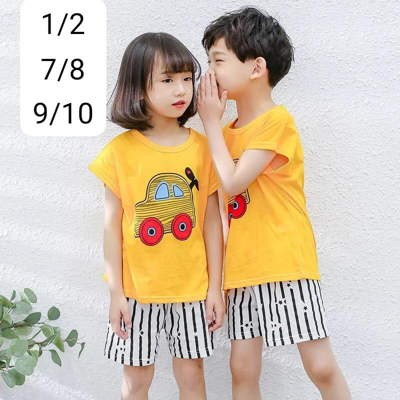 Kids Summer Sleeveless Tank & Shorts Set – Cute Bear & Elephant Print - The Storvia Designers