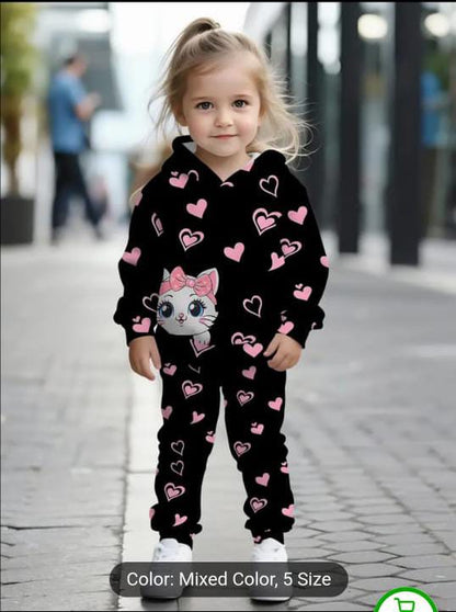 Kids Winter Printed Tracksuit – Hoodie & Trouser - The Storvia Designers