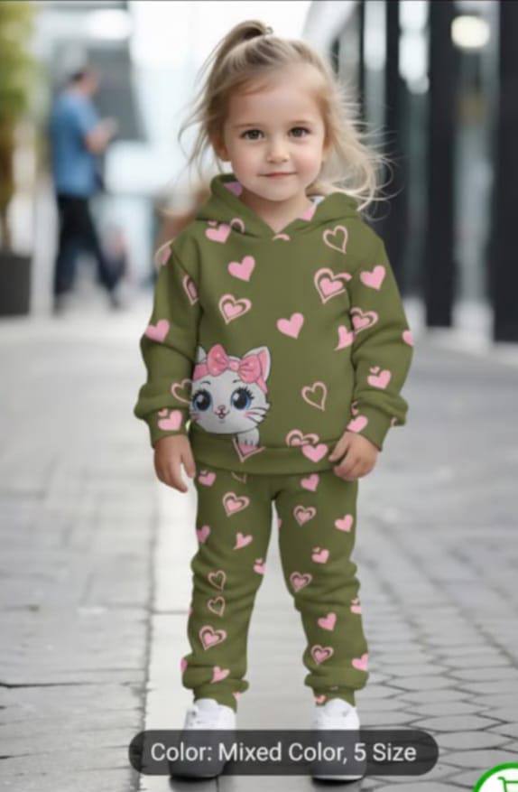 Kids Winter Printed Tracksuit – Hoodie & Trouser - The Storvia Designers