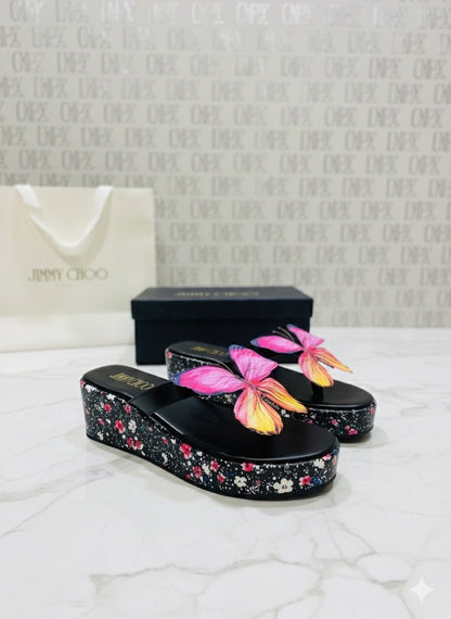 Butterfly Wedges for Women  Black & Blue | The Storvia Designers