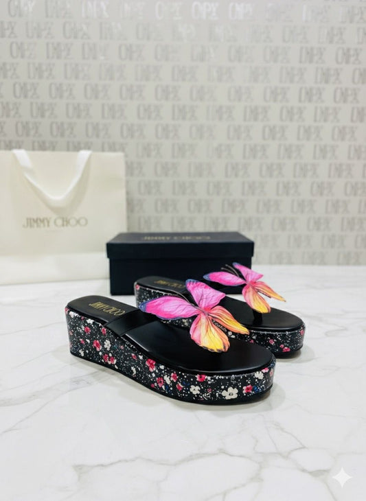 Butterfly Wedges for Women  Black & Blue | The Storvia Designers