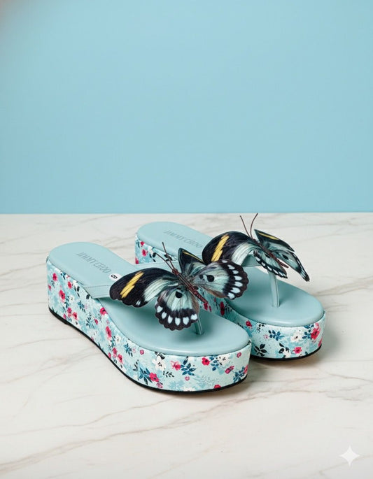 Butterfly Wedges for Women  Black & Blue | The Storvia Designers
