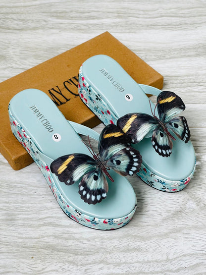 Butterfly Wedges for Women  Black & Blue | The Storvia Designers